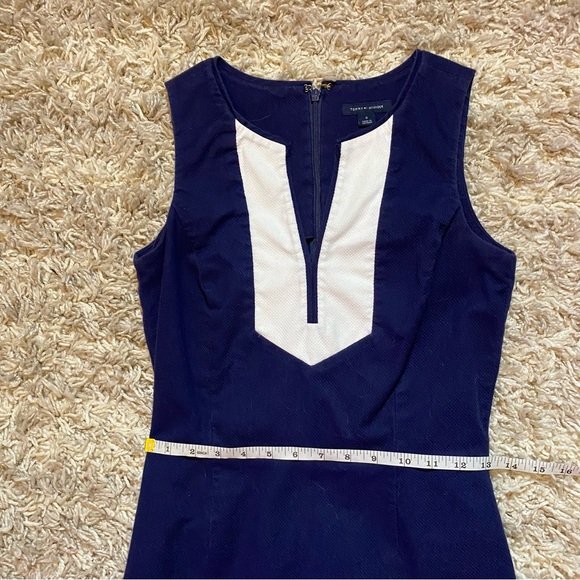 Tommy Hilfiger Midi Navy Blue and White Dress - Picture 5 of 5